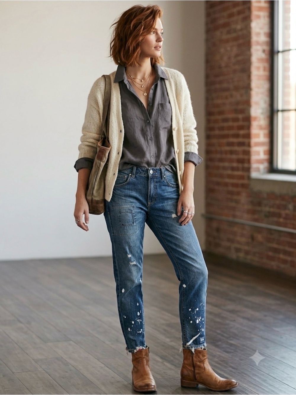 Anthropologie Pilcro Distressed Paint Splatter Patch Straight Jeans Size 27